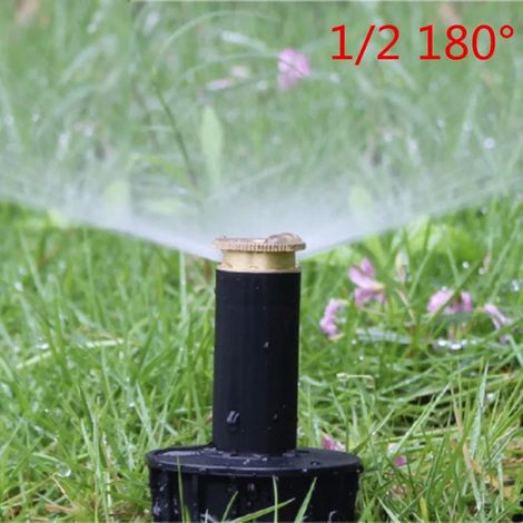 Arroseur escamotable pour jardin et pelouse (180 degrés) - Buse de réfraction à 90/180/360 degrés pour l'irrigation agricole (1/5)