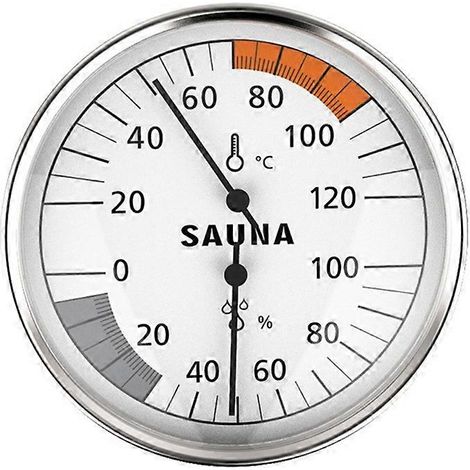 Hygromètre-thermomètre suspendu à cadran pour sauna domestique, thermomètre de sauna pour mesurer la température ambiante (1/5)