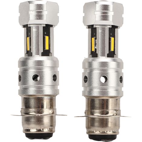 Ampoule LED Moto H6 H6M P15D 100W Lentille Double Optique Phare Ultra Lumineux pour Quad SSV Lumière Jaune 3000K (1/5)