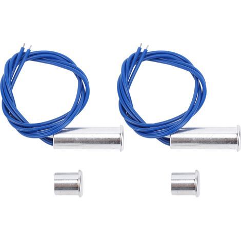 2 Sätze AC220V NC Magnet-Reed-Schalter aus Aluminiumlegierung, oberflächenmontierter, kabelgebundener Tür-/Fenstersensor für ein Heimalarmsystem (1/5)