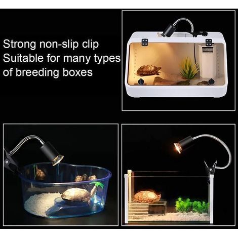 1 Ampoules UVA UVB 50W,Lampe Reptiles Lampe Tortue Terrestre Chauffante avec Base Longue 360°Rotation pour Reptiles et Amphibiens[Classe énergétique A +] (1/3)