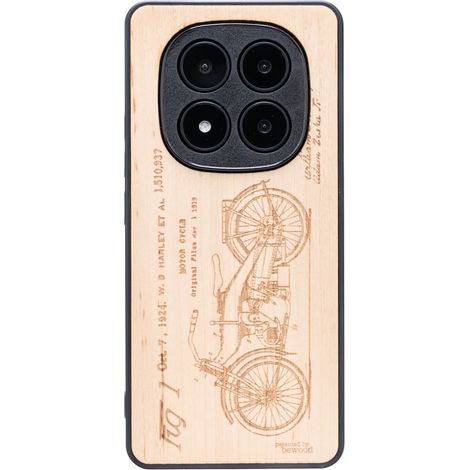 Custodia in legno Bewood per Xiaomi Redmi Note 14 Pro 5G HARLEY PATENT ANIEGRE (1/5)