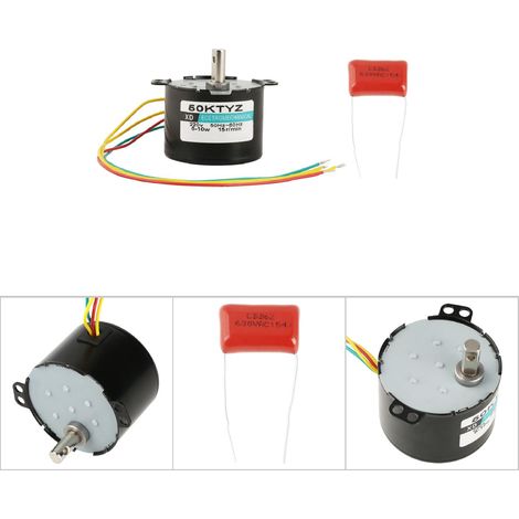 Miniatur-Synchronmotor 220 V, hohes Drehmoment, niedrige Drehzahl 15 U/min, Rechts-/Linkslauf (1/5)