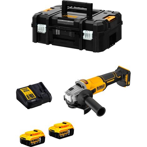Mini-Amoladora DeWALT DCG407P2T (2 x 5,0 Ah + DCB1104 + TSTAK II) (1/5)