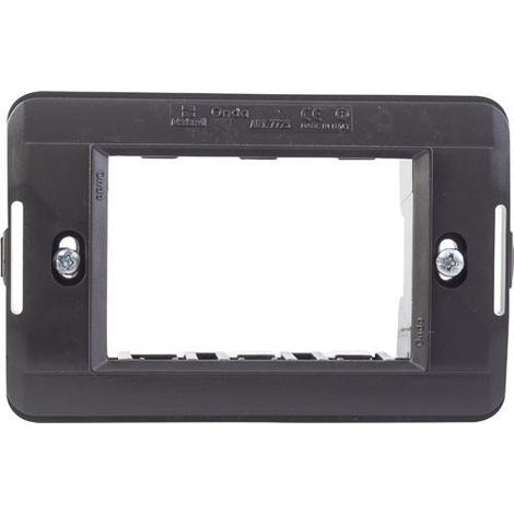 SUPPORTO INTERRUTTORI LIVING """PLUS""" 6T GRIGIO MAURER