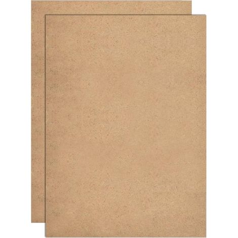 Feuille de Bois MDF A3 pour travaux manuels, 2 mm Planches en Bois Panneaux Bois MDF pour Gravure au Laser, Peinture et décoration, Moins Cher Que Les Panneaux en Papier Toile (2pcs) (1/5)