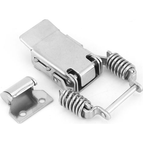 Fermoir À Ressort En Acier Inoxydable - Plaqué Nickel Pour Boîte Outil - Haute Résistance Aux Vibrations - Lot De 1 (1/5)