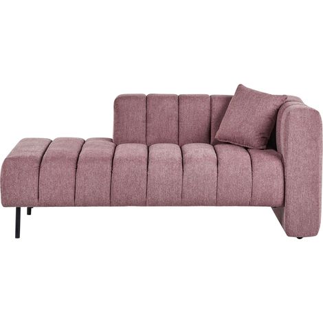 Rechtsseitige Chaiselounge LANNILS Stoff Rosa