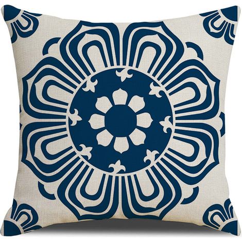 MINKUROW 2 Stück Kissenbezüge 45 x 45 cm, quadratischer dekorativer Kissenbezug, Sofakissenbezug, bunt bedruckt, geometrisch, buntes Muster, Mingon-Baumwollleinen, Heimdekoration für Schlafzimmer, Woh (1/5)