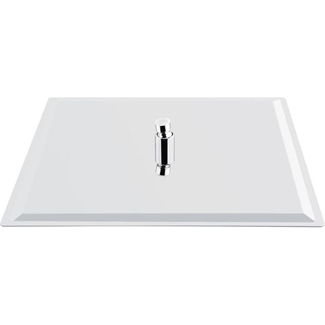 Pomme de douche plafond effet pluie carrée en acier inoxydable 40 x 40 cm salle de bain (1/5)