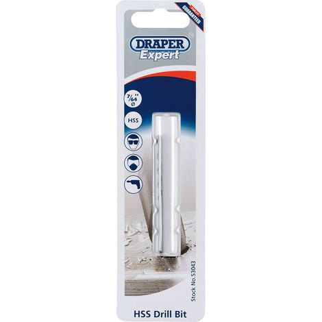 Draper 7/64 Inch High-Speed Steel (HSS) Twist Drill Bit – Imperial Size for Precision Drilling (1/5)