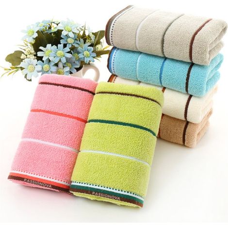 TD Ensemble 6 serviettes douces absorbantes femmes hommes couleurs toilette Kit hygiène qualité contons fils épais rayures