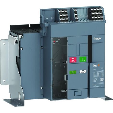 Disjoncteur Ouvert HW1 55kA 800A 4P Fixe pour TU sentinel - HAGER HW1M408FB