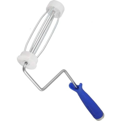 Cadre de cage à 4 fils de 6 po pour éliminer les débris et retirer la poignée du rouleau à peinture bleu (1/5)