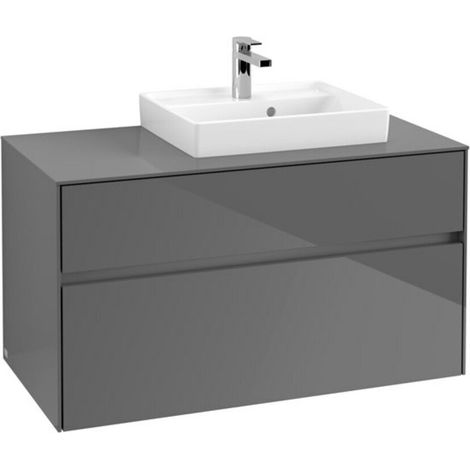 VB Waschbeckenunterschrank Collaro C015B0 1000x548x500mm Eckig Glossy Grey (1/3)