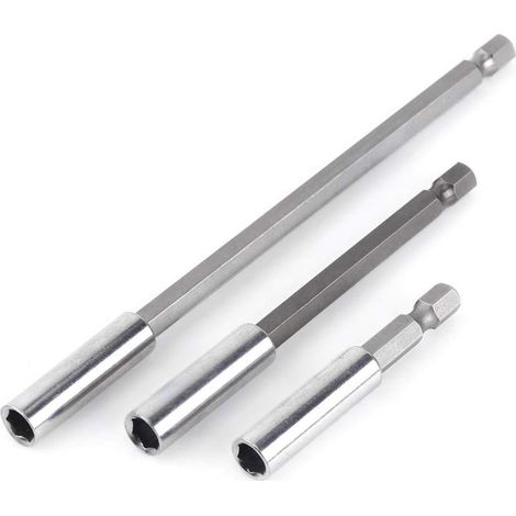 Lot de 3 rallonges magnétiques pour embouts de vissage de 6,35 mm (1/4") pour perceuse électrique (1/5)