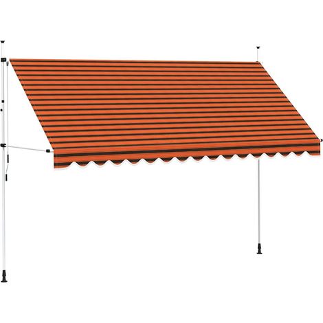 Maison Exclusive - Tenda da Sole Retrattile Manuale 400 cm Arancione e Marrone