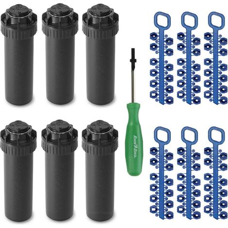 Lot de 6 Tête d'arrosage, Rotation 40 à 360 degrés, Système irrigation escamotable 10,6 cm, Pelouse jardin (1/5)