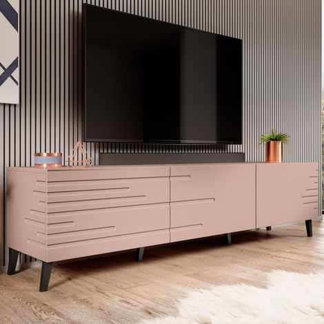 Meuble TV design rose mat 186 cm Max (1/3)