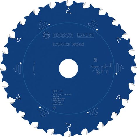 Bosch PRO Circular EXPERT Wood Circular Saw Blade 216 x 30 mm T24 2608902207 (1/4)