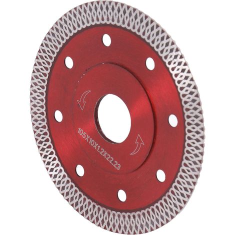 Disque diamant 4 pouces rouge pour découpe carrelage porcelaine, céramique, granit, marbre, brique, meulage et polissage (1/5)