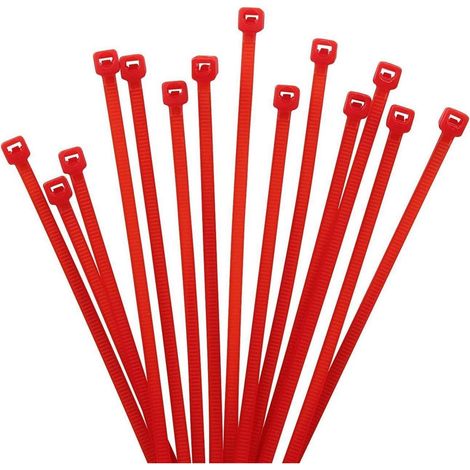 Kabelbinder 1000 Stück Rot 100mm 2,5mm UV 100 mm x 2.5 mm Rot (1/5)
