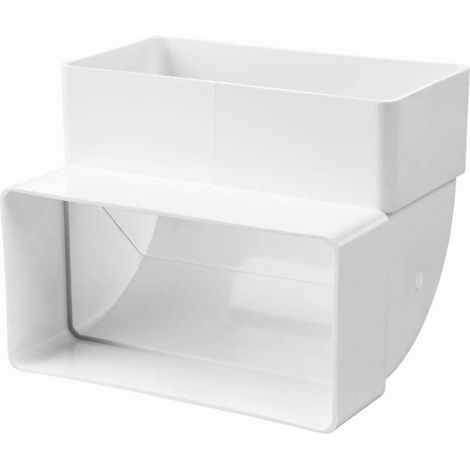 Coude 90° pour conduit de ventilation, 204 x 60 mm vertical