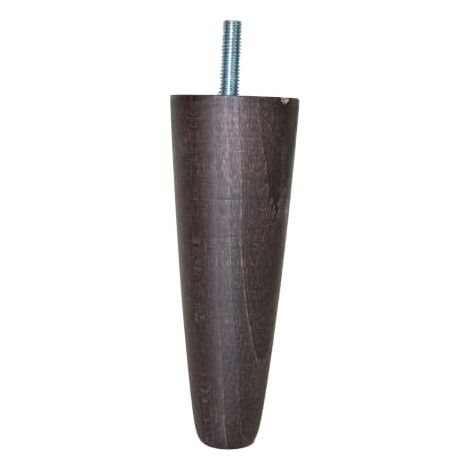 Pack 4 patas de madera de haya Cónica 16,5 cm – Wengué – para sofás y muebles