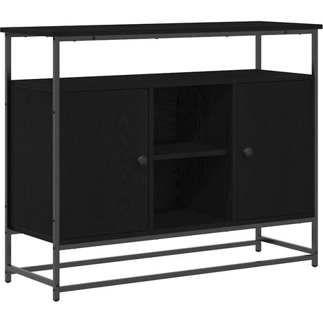 Maison Exclusive - Credenza Rovere Nero 100 x 35 x 80 cm Legno multistrato