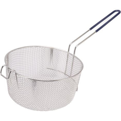 à friture en acier inoxydable avec long manche réutilisable