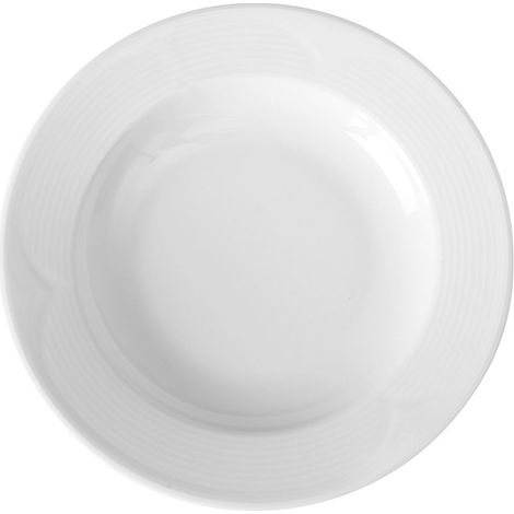 Assiette creuse porcelaine blanche simple Ø220 mm Lot de 12 - Hendi