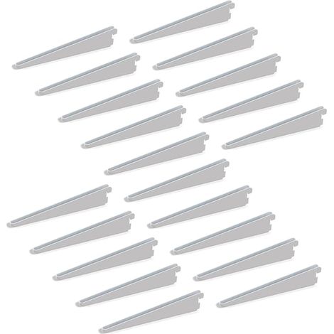 Shelf brackets for double perforation rail pitch 32 mm, white, 370 mm (1/5)