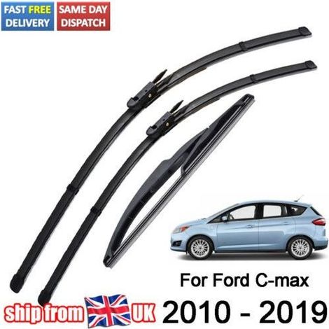 Passend für Ford C-Max 2010-2019 Scheibenwischerblätter vorne und hinten, 28/26/12 Zoll.