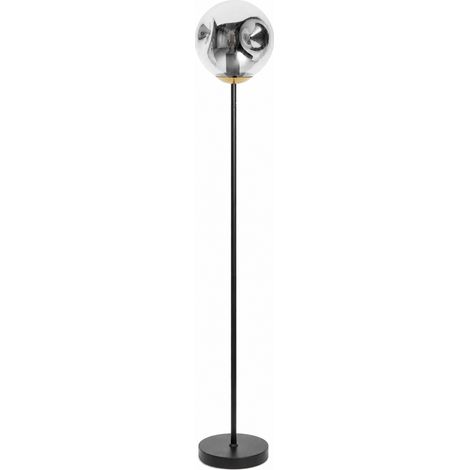 Lampadaire chrome en verre et métal - Brume (1/4)