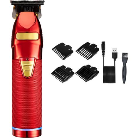 Cortapelos inalámbrico para hombre con peines (3/6/9/12 mm), kit eléctrico para cortar el pelo, recortadora de barba, set de aseo y cuidado personal para barberos.