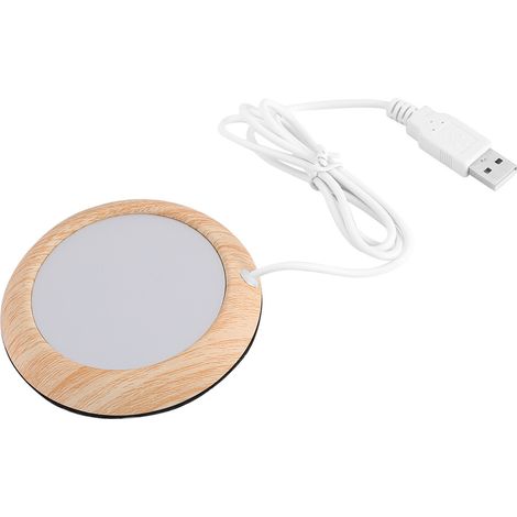 USB-Wärmeset aus Holz für Tassen, Untersetzer, Kaffeewärmer, Wandmatte in heller Holzoptik (1/5)