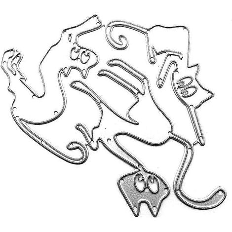 Stanzformen mit Katzenmotiven aus Metall, Schablonen für Scrapbooking, DIY-Alben, Stempel, Papierkarten, Prägedekoration