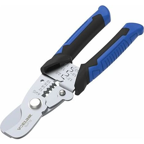 Coupe-câbles multifonctionnel 3 en 1 : coupe et sertissage de câbles coaxiaux tressés flexibles de 15 cm (6 pouces). (1/5)