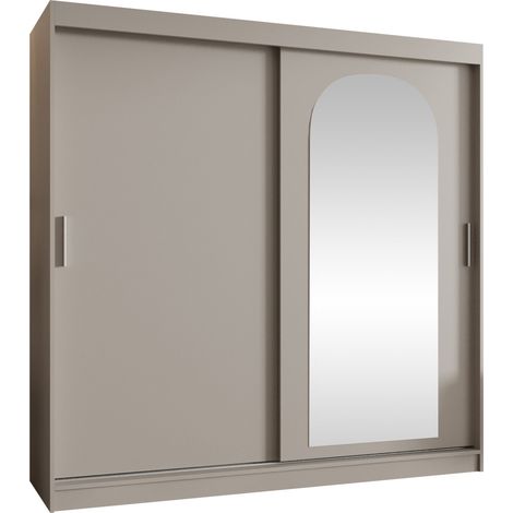 Armoire Hartford 499, Cachemire, 200x200x62cm, Portes d'armoire: Coulissantes, Nombre d'étagères: 9