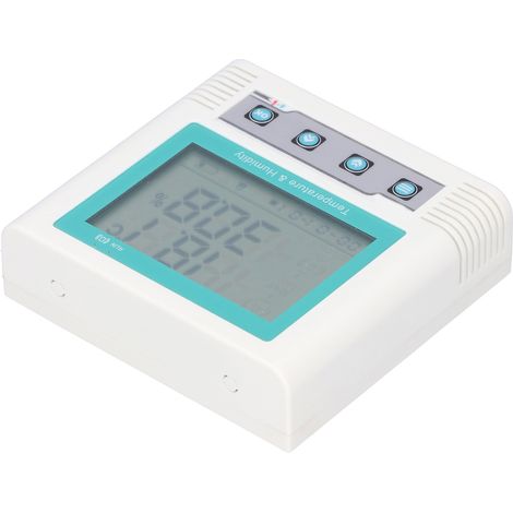 Enregistreur de température numérique avec capteur haute précision intégré, enregistreur de données d'humidité USB LCD (260 000 groupes de données) (1/5)