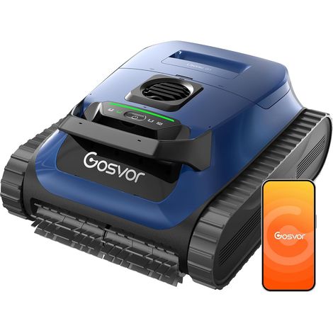 Gosvor LiteVac G1 Robot Piscine Fond et Parois, 6,9 kg Ultra Léger, Jusqu’à 200 Min d’Autonomie, Double Filtration, Navigation Intelligente & App, pour Piscines Jusqu’à 200 m² (1/5)