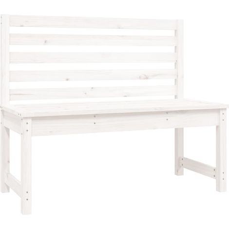 Maison Exclusive - Panca da Giardino Bianca 109 cm in Legno Massello di Pino