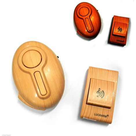 Trade Shop - Timbre De Puerta Digital Inalámbrico Madera Oficina En Casa -
