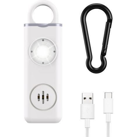 Alarme Personnelle, 130dB Sirène d'Autodéfense , Porte-Clés de Sécurité, Signal Lumineux Clignotant à LED, Alerte d'urgence (1/5)