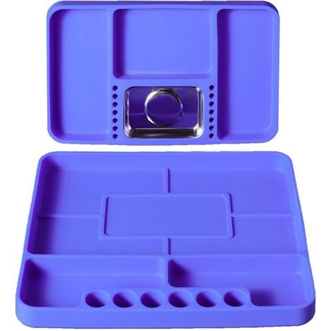 Porte-outils en silicone robuste avec un plateau magnétique parfait pour organiser de petites pièces (1/5)