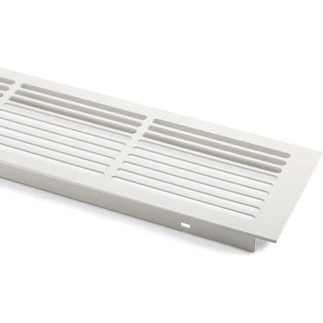 Lüftungsgitter Schlitzlochung Aluminium 500 x 86 mm weiß lackiert (1/2)