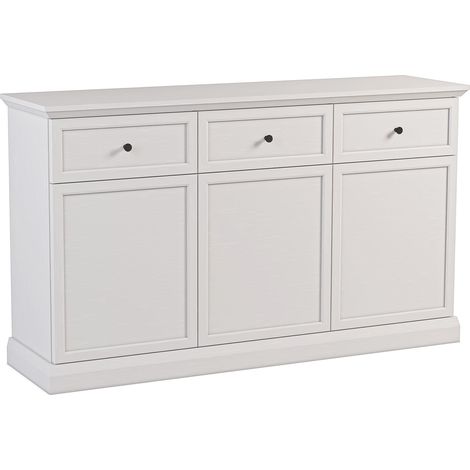 AX LIVING Kommode mit Schubladen Levantos K3T3S – 149 cm, Weiß Opal