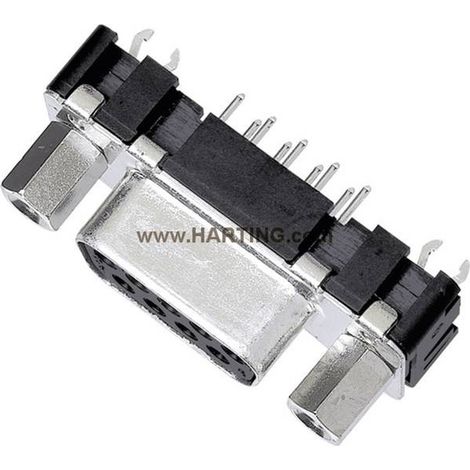 Harting 09 66 251 6512 Connettore femmina SUB-D 180 ° Numero Poli (num): 15 A saldare 1 pz.