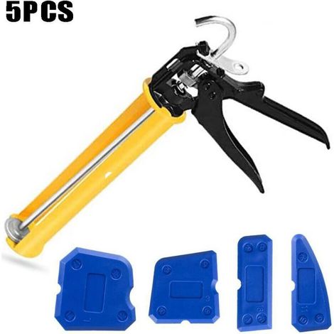 Pistolet a calfeutrer Bouchon de pulverisation avec 4 grattoirs d'angle (1/5)