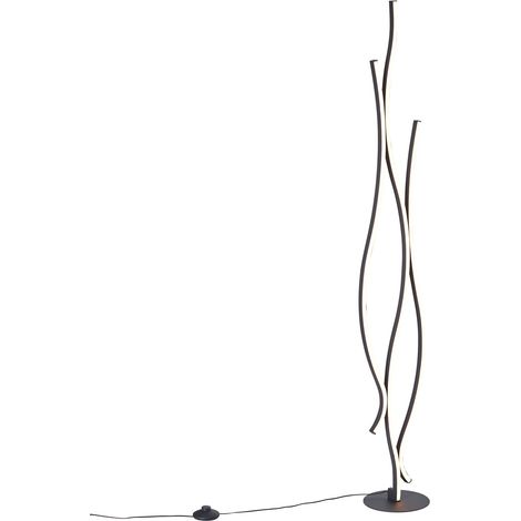 QAZQA Design Floor Lamp Black incl. LED Dimmable - Ying (1/5)